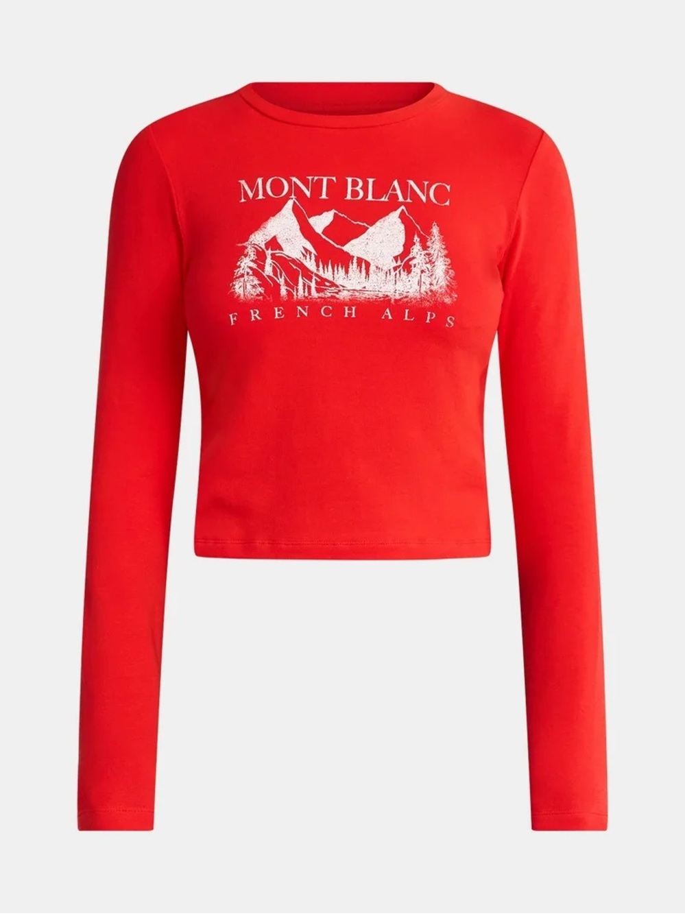Mont Blanc Red Graphic Long Sleeve Tee